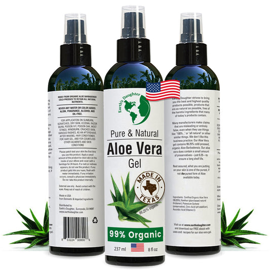 Earth's Daughter front label showing 8 oz jar and organic claims for trust