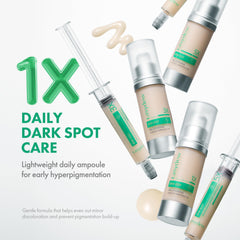 EASYDEW serum texture on fingertip highlighting fast absorption benefit