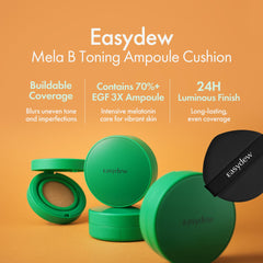 EASYDEW open cushion with puff showing easy application and portability
