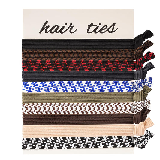 EasYoung front packaging showing ten hair ties and masculine design benefit