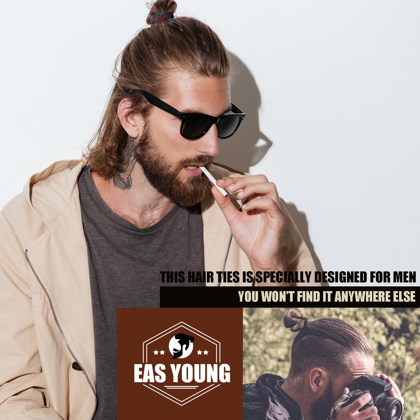EasYoung used by runner holding ponytail secure during exercise