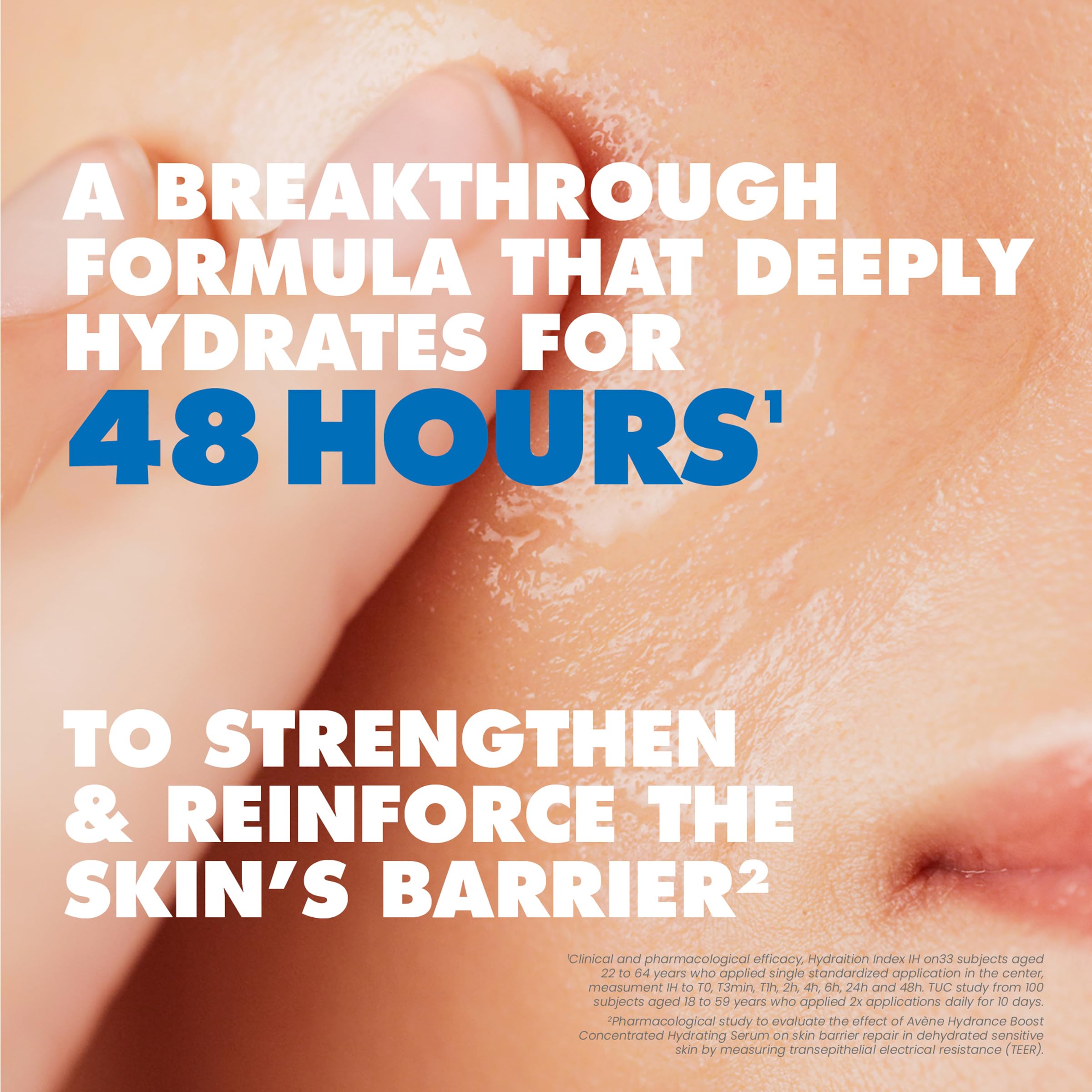 Eau Thermale Avène ingredient label highlighting hyaluronic acid and Vitamin B3 benefits