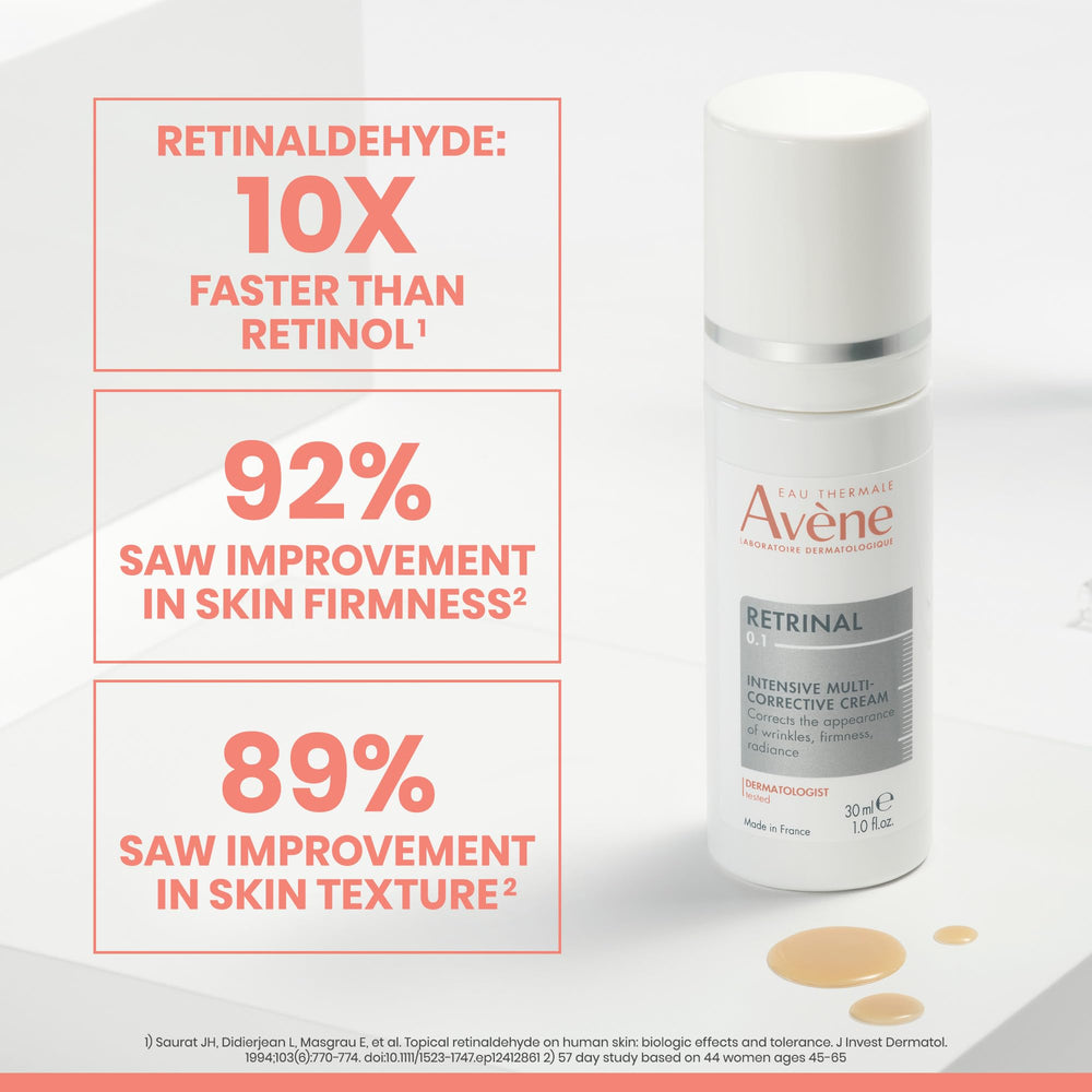 Eau Thermale Avène Retrinal cream texture swirl highlighting lightweight hydration benefit