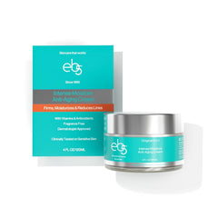 eb5 front jar showing face and neck cream, conveys hydration benefits
