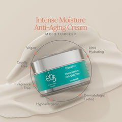 eb5 label close-up featuring vitamins A E B5, emphasizes ingredient benefits