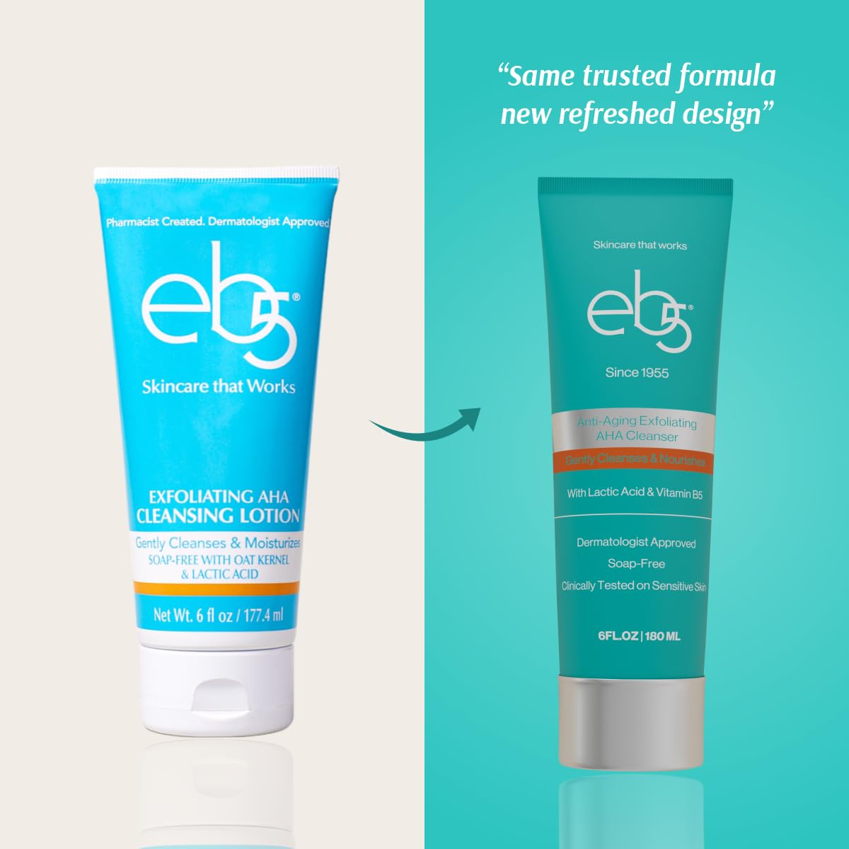 eb5 lotion texture close-up illustrating lightweight hydration