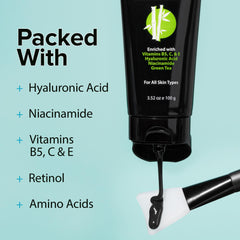 Ebanel mask applied on face demonstrating easy at-home treatment