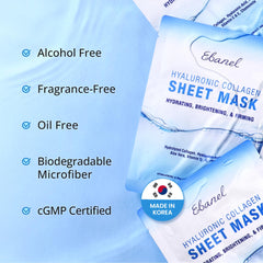 Ebanel mask near aloe and vitamin C ingredients highlighting soothing benefits