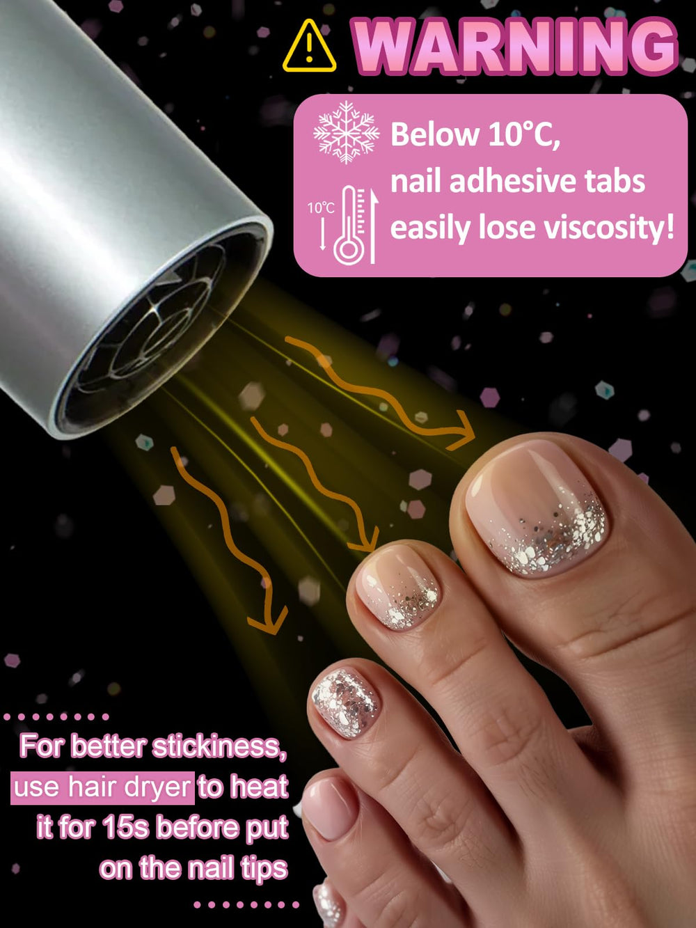 EBANKU peeling a tab and pressing a false nail, quick application benefit
