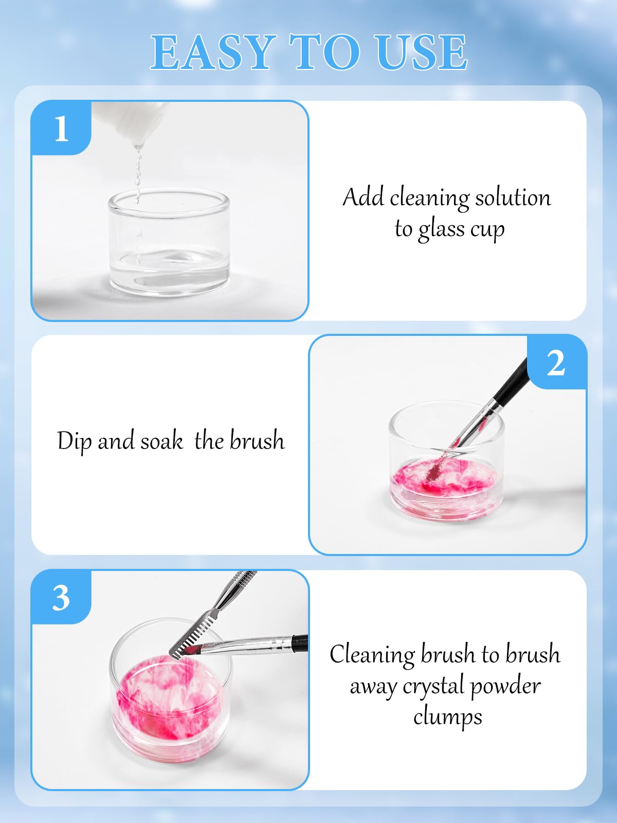 EBANKU brush before and after cleaning demonstrating restored softness and improved shape