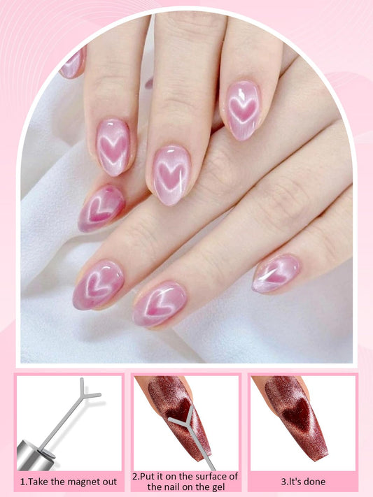 EBANKU close-up of assorted magnets highlighting shapes for varied nail effects