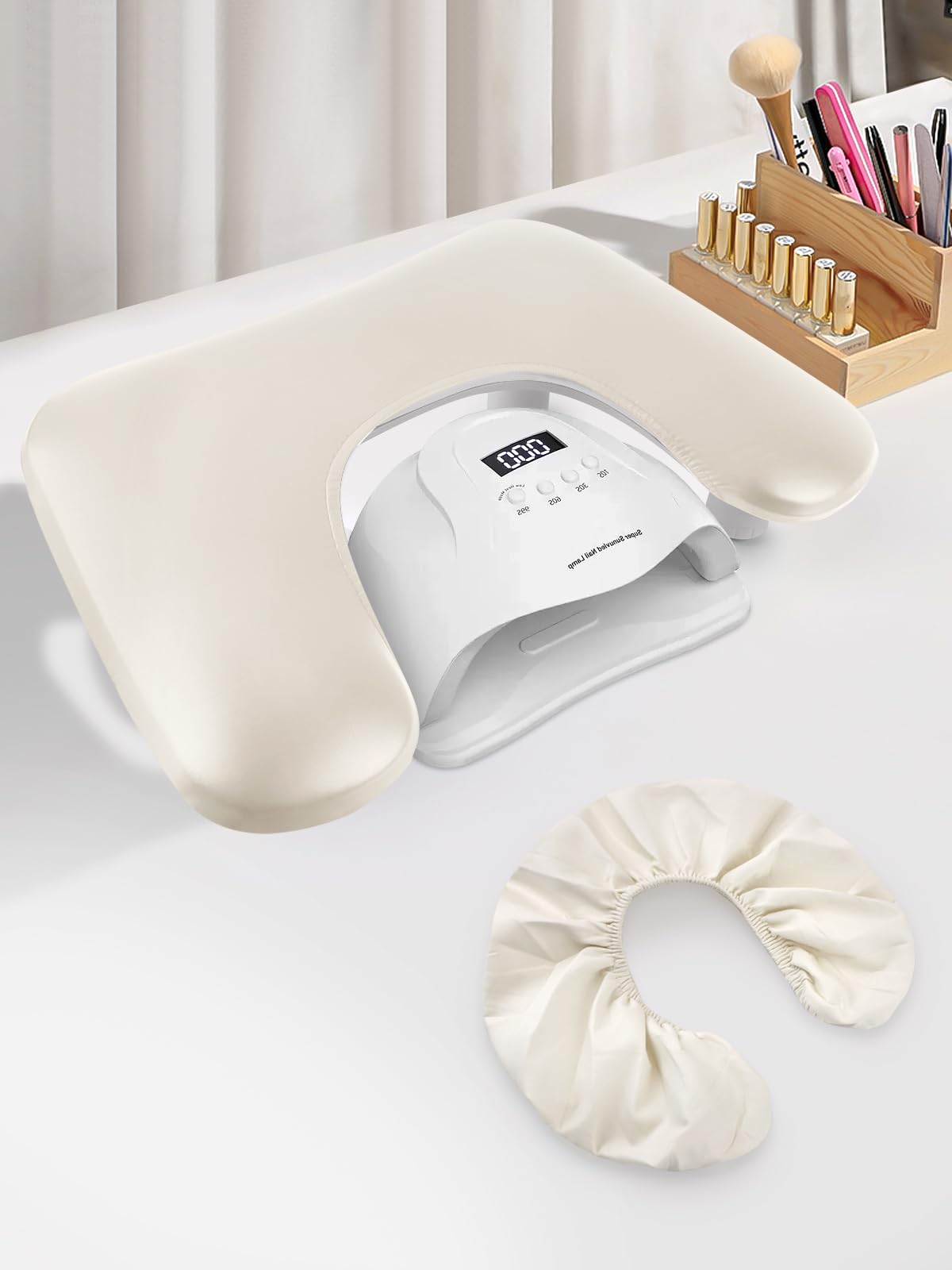 EBANKU two covers stacked in lifestyle setting showing salon-ready convenience