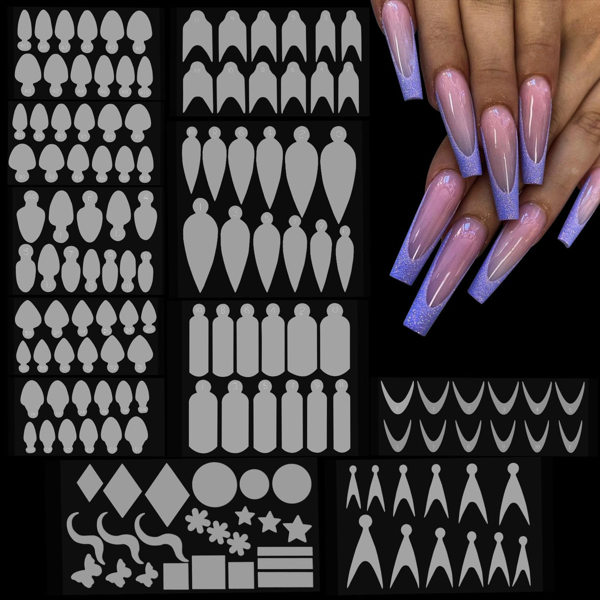 EBANKU front packaging showing 144-piece reusable French forms and kit benefit