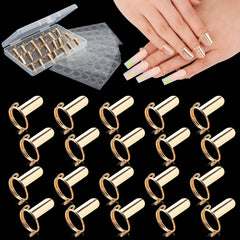 EBANKU front packaging showing 20 gold wudu nail rings and 120 tabs, easy styling