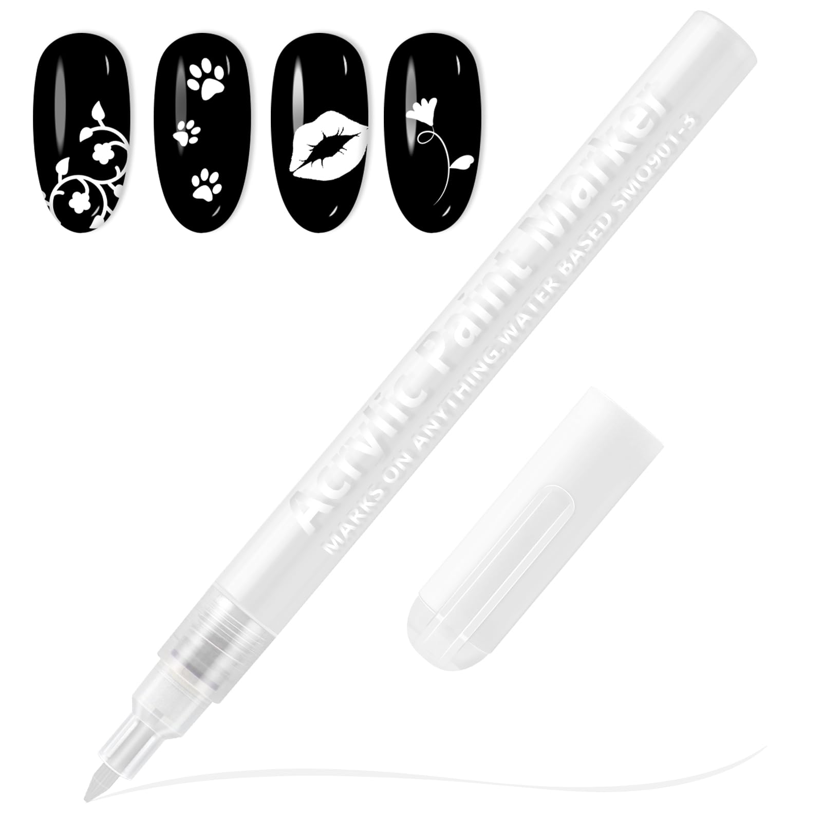 EBANKU front packaging showing white nail art pen and benefits