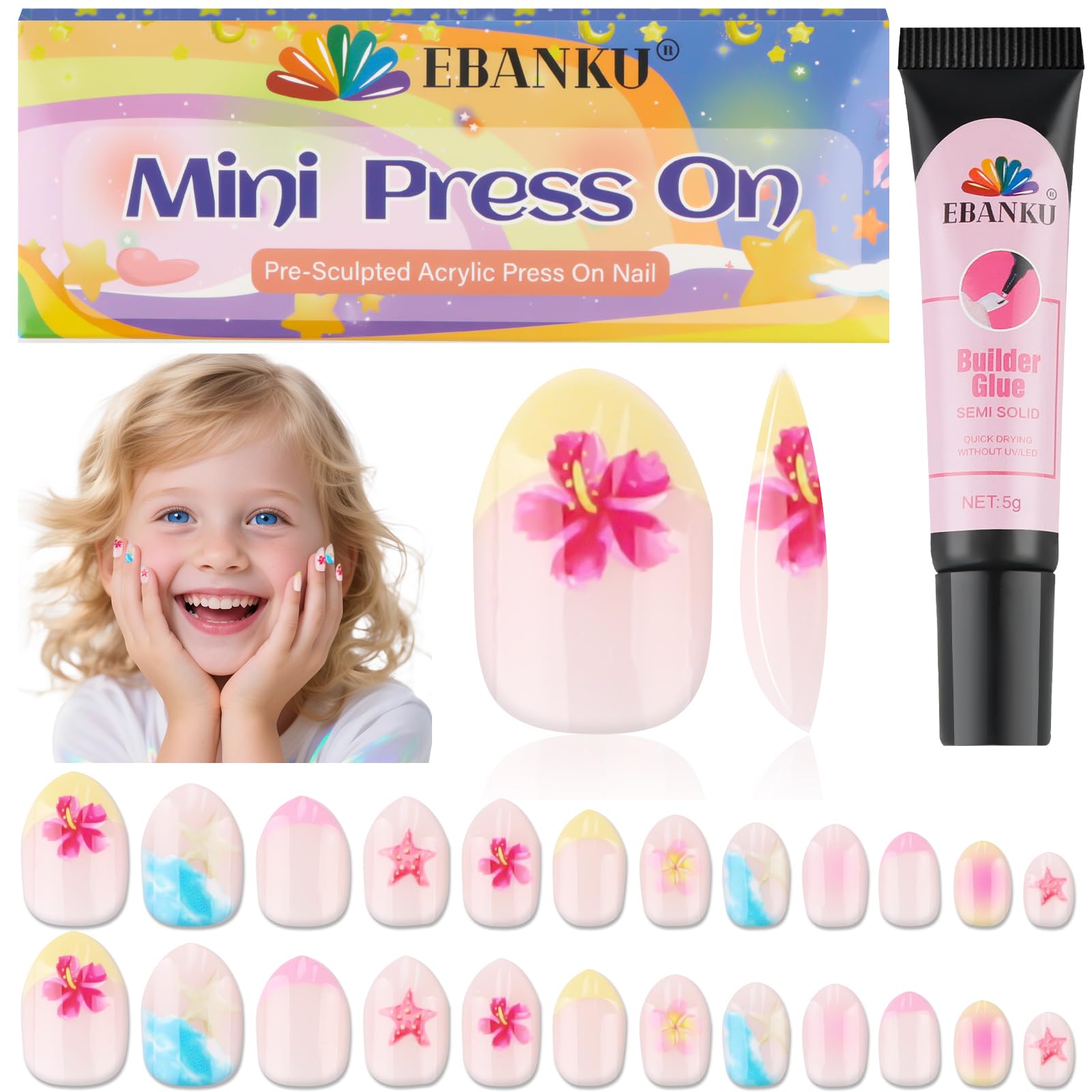 EBANKU front packaging showing colorful 24-piece kit and easy setup benefit