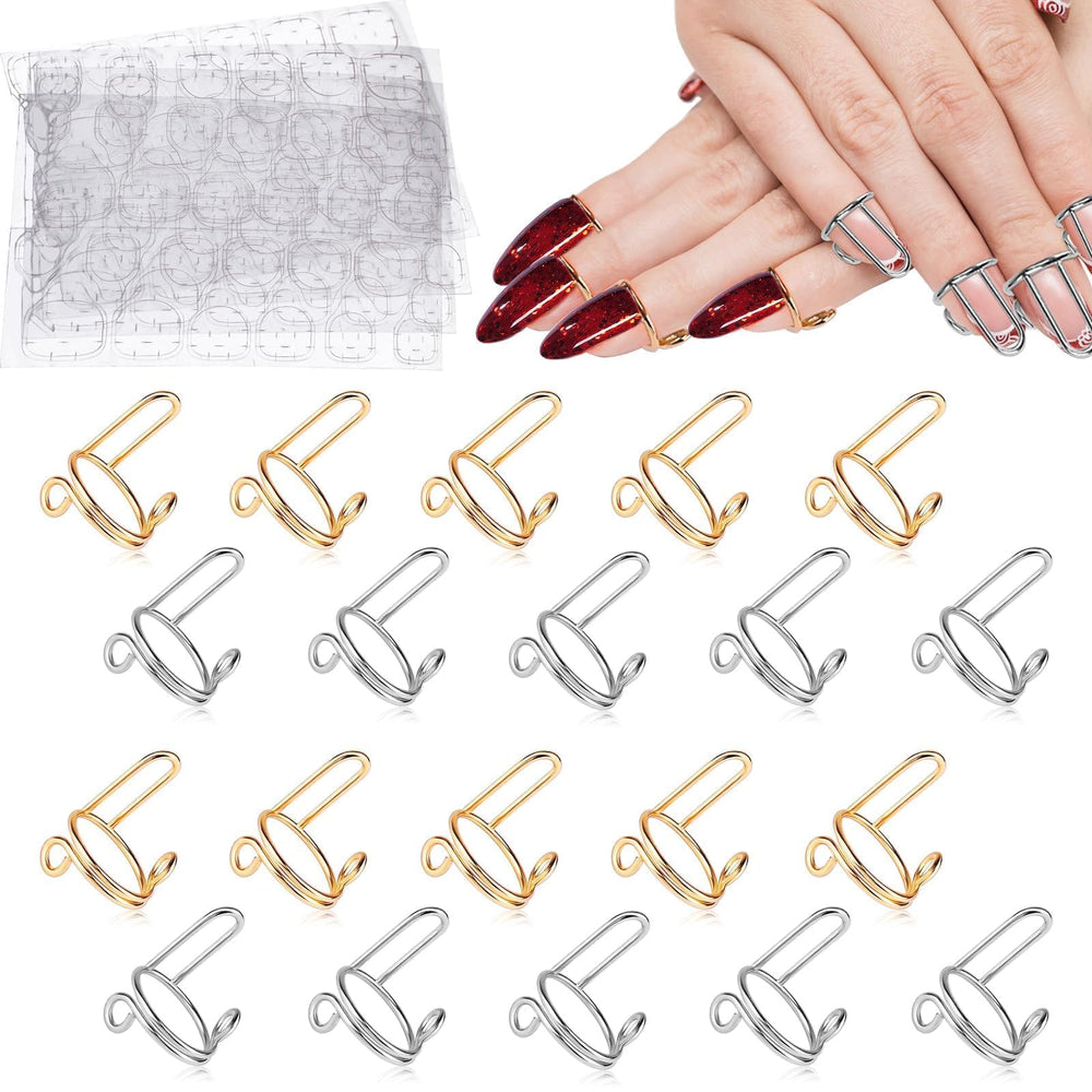 EBANKU front packaging showing gold and silver rings and adhesive tabs for easy styling