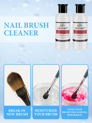 EBANKU glass cup with crystal scrub brush set ready for fast brush cleaning and conditioning