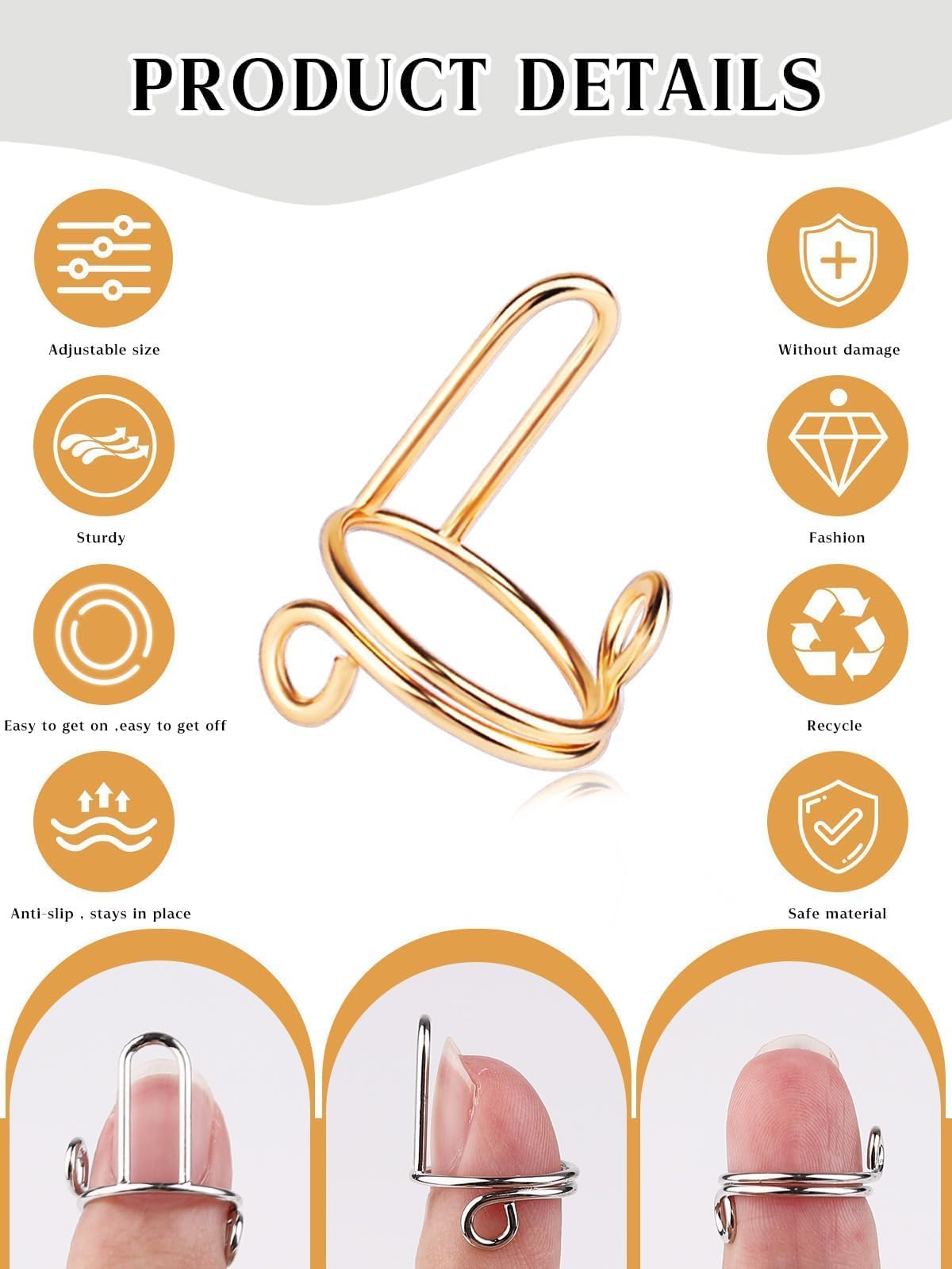 EBANKU gold and silver rings displayed together for versatile mix-and-match looks