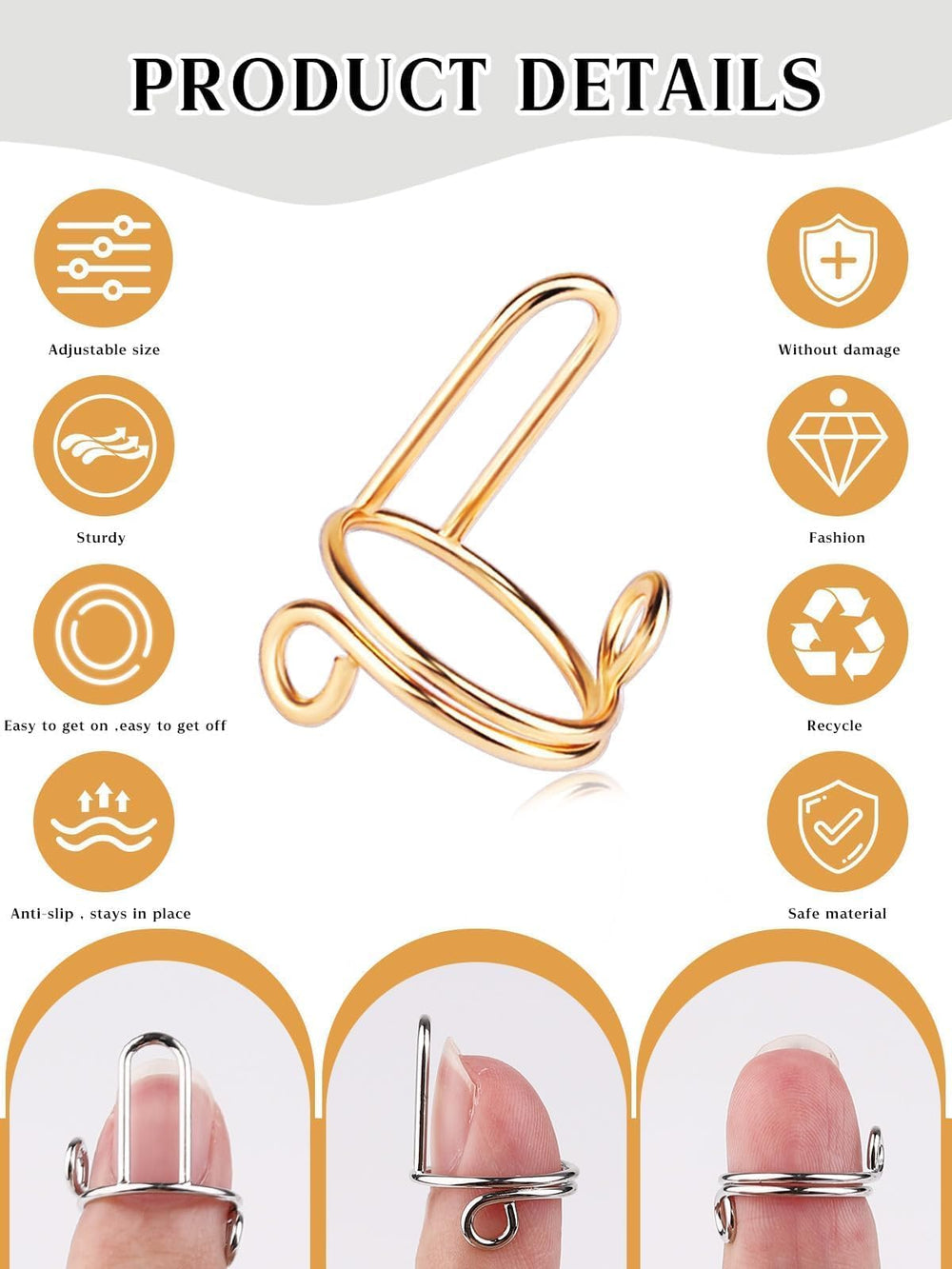 EBANKU gold and silver rings displayed together for versatile mix-and-match looks