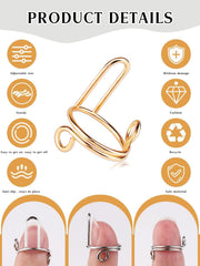 EBANKU gold and silver rings displayed together for versatile mix-and-match looks