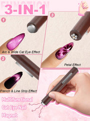 EBANKU heart and flower magnets arranged to show themed nail focal possibilities