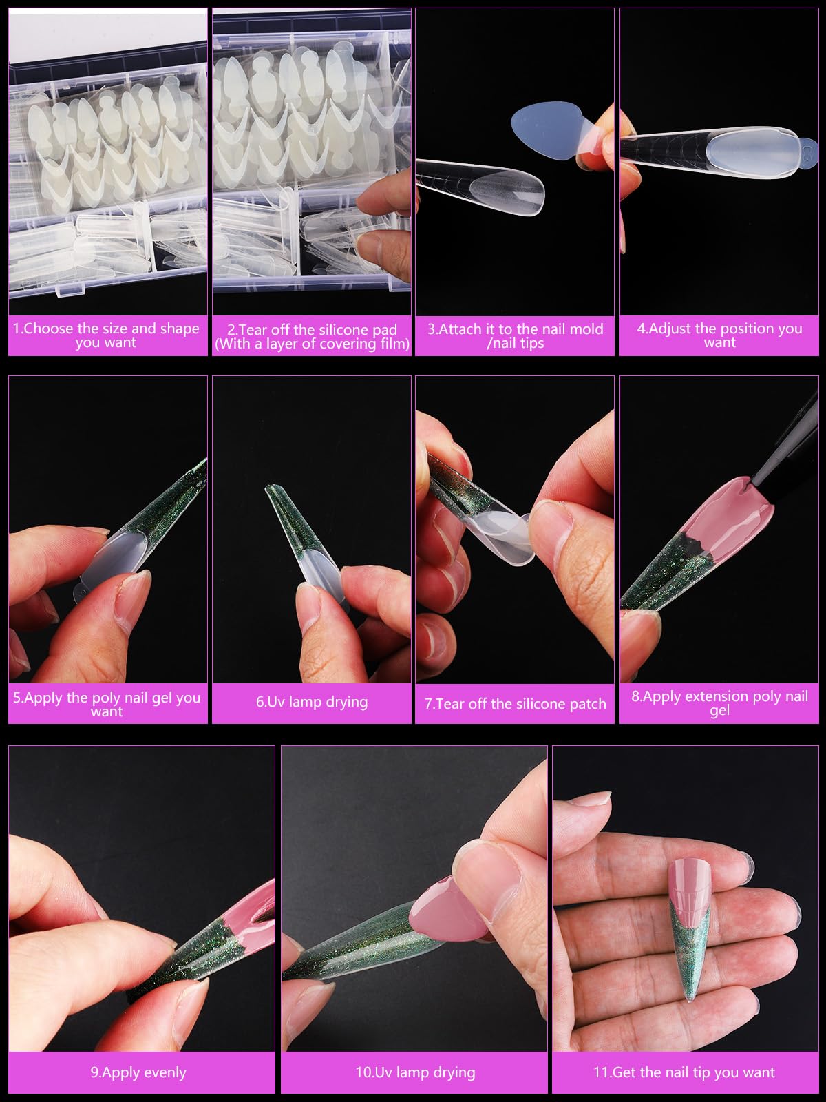 EBANKU finished French manicure in lifestyle scene for professional look