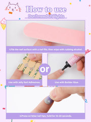 EBANKU edge detail of a false nail illustrating smooth finish and child-friendly rounded tips