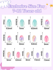 EBANKU numbered nail size layout displaying 13 sizes to ensure a proper fit for each finger