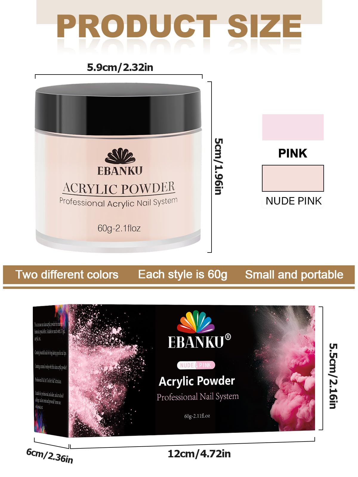 EBANKU close-up of powder texture highlighting smooth application benefit