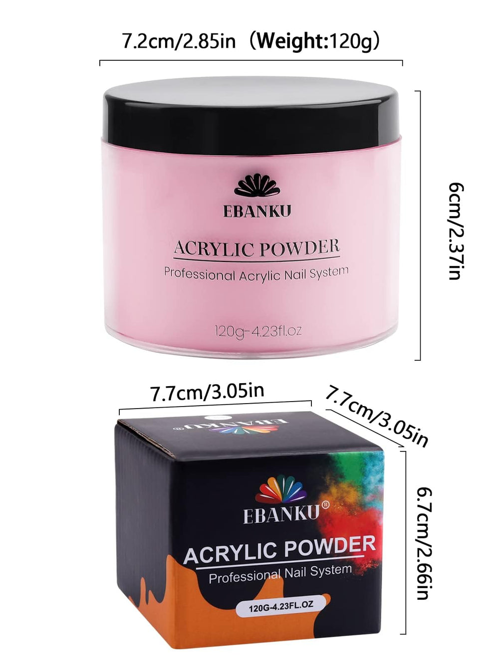 EBANKU pink powder close-up texture highlighting smooth self-leveling finish
