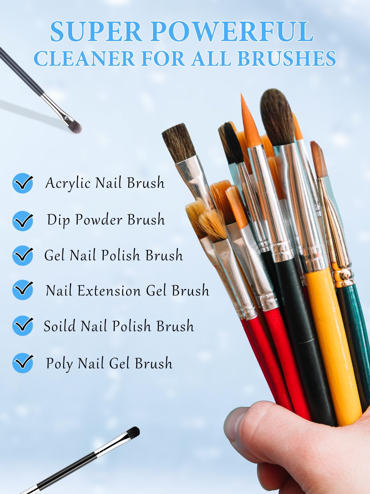 EBANKU crystal scrub pen in action removing gel residue to restore brush performance