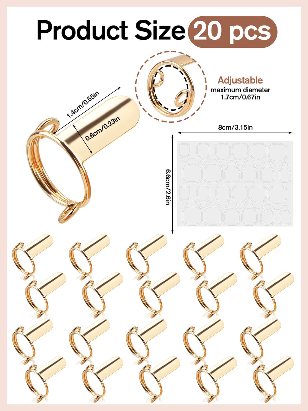 EBANKU glossy plated ring surface up close, high-shine durable finish