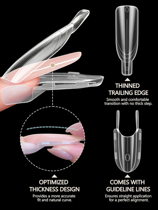 EBANKU transparent top and bottom close-up demonstrating precise shaping advantage