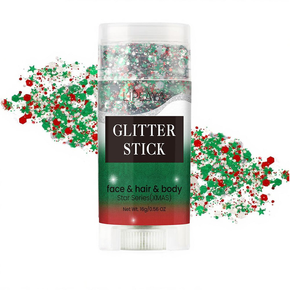 EBHDEH glitter stick front packaging shows vibrant neon shades and portability