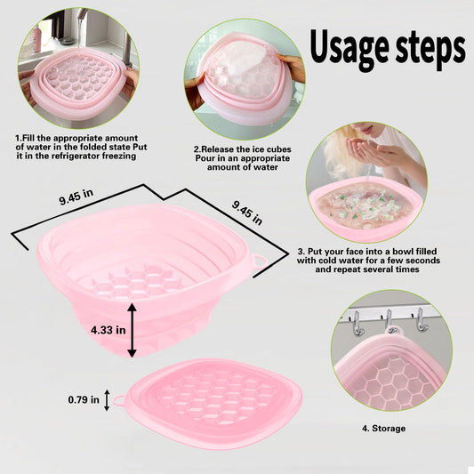 EBIGIC honeycomb ice tray closeup revealing 36 shaped pockets for even ice formation