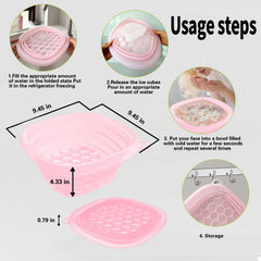 EBIGIC honeycomb ice tray closeup revealing 36 shaped pockets for even ice formation