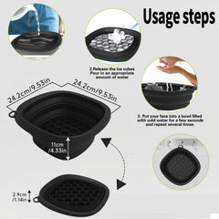 EBIGIC honeycomb ice tray detail revealing 36 easy-release cubes for precise cooling