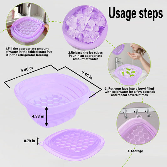 EBIGIC close-up of honeycomb ice tray highlighting quick-release ice formation benefit