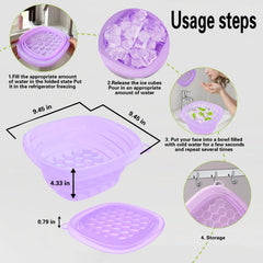 EBIGIC close-up of honeycomb ice tray highlighting quick-release ice formation benefit