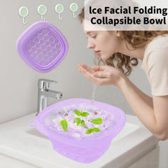 EBIGIC bowl beside a hand for size comparison showing travel-friendly scale benefit