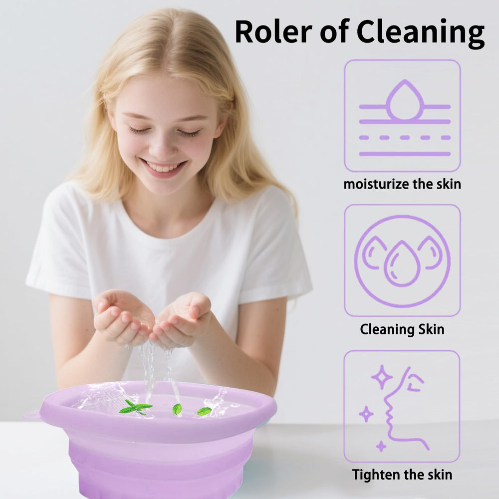 EBIGIC bowl in use with model dipping face demonstrating targeted cooling benefit