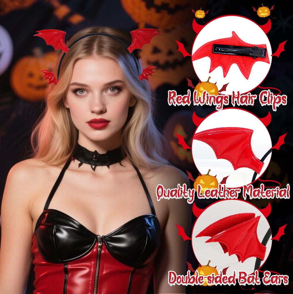 eboозone matching dragon horns hair clips pair displayed to add flexible styling options
