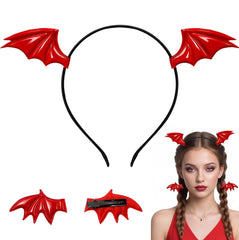 eboозone red dragon wings headband front view showing bold silhouette and instant costume impact