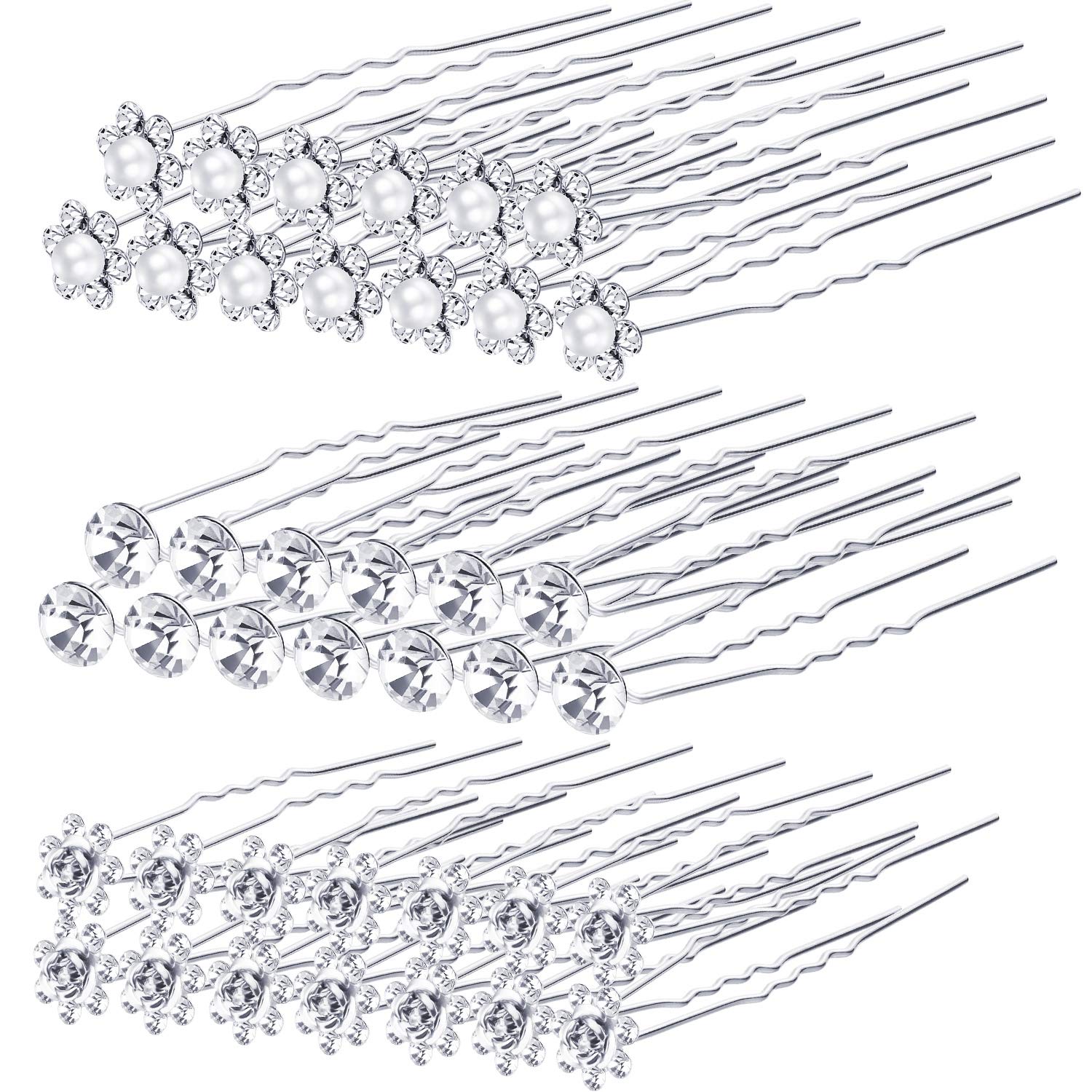 EBOOT front packaging showing 40-piece silver hair pins and organized box benefits styling readiness
