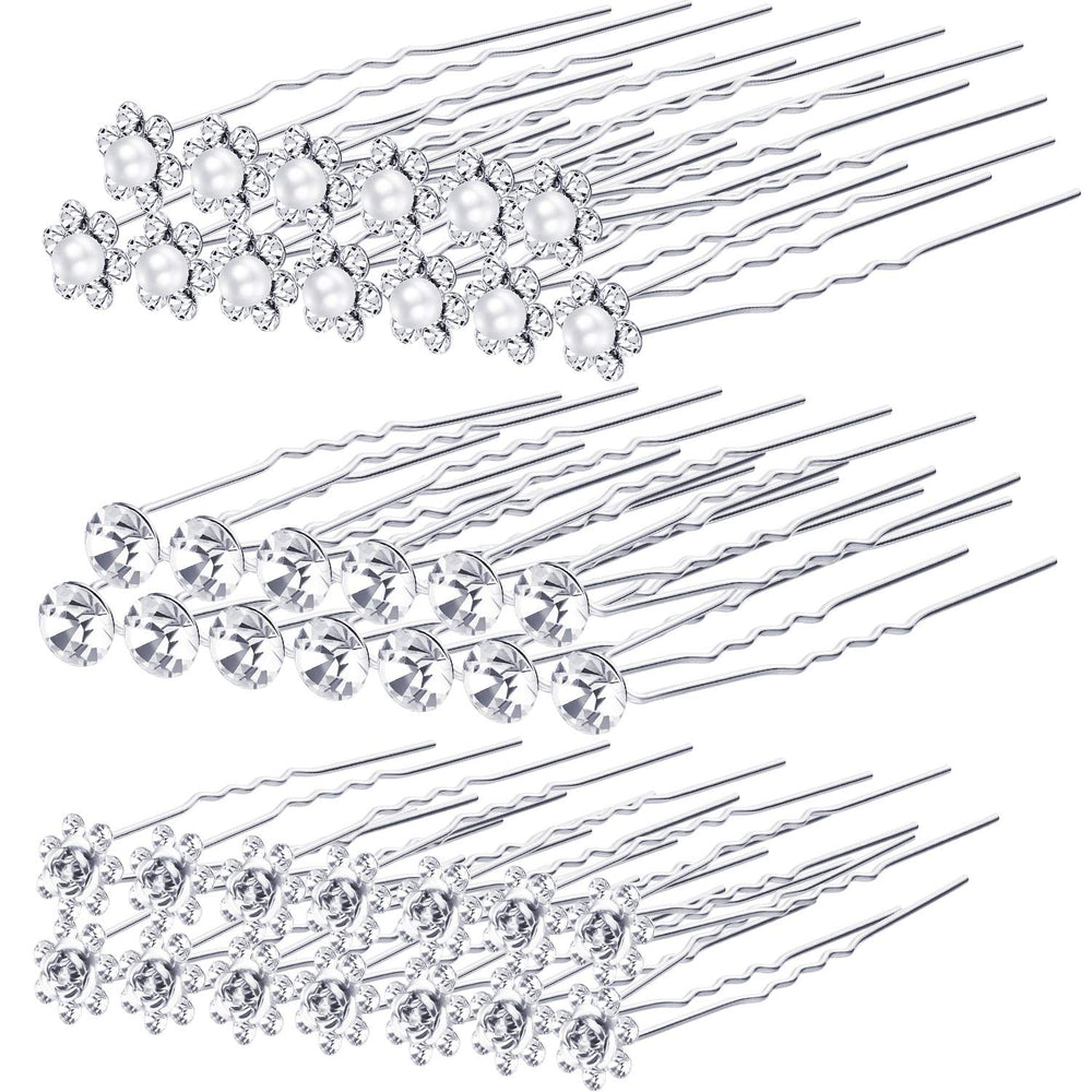 EBOOT front packaging showing 40-piece silver hair pins and organized box benefits styling readiness
