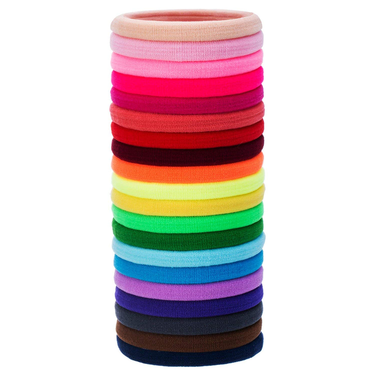 EBOOT front packaging showing 20 multicolor hair ties and benefits