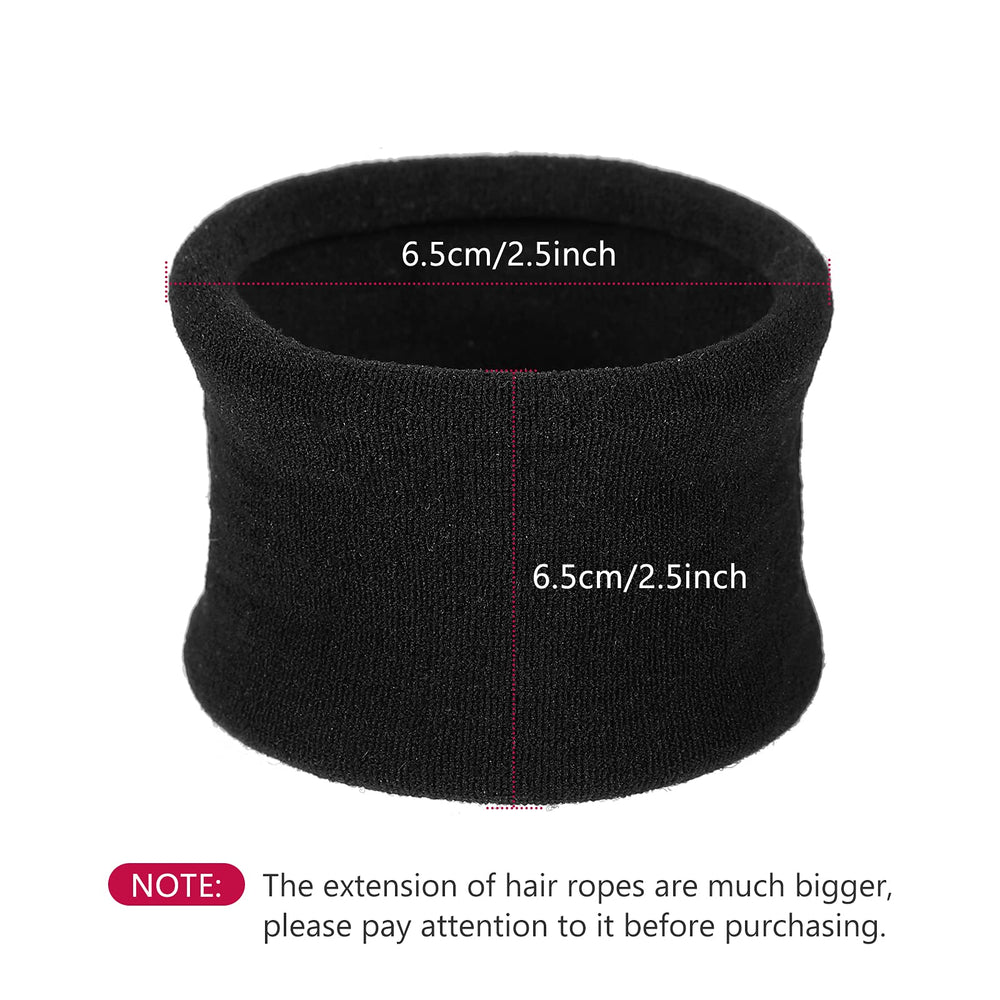 Close-up of EBOOT cotton texture on hair tie highlighting gentle grip and comfort