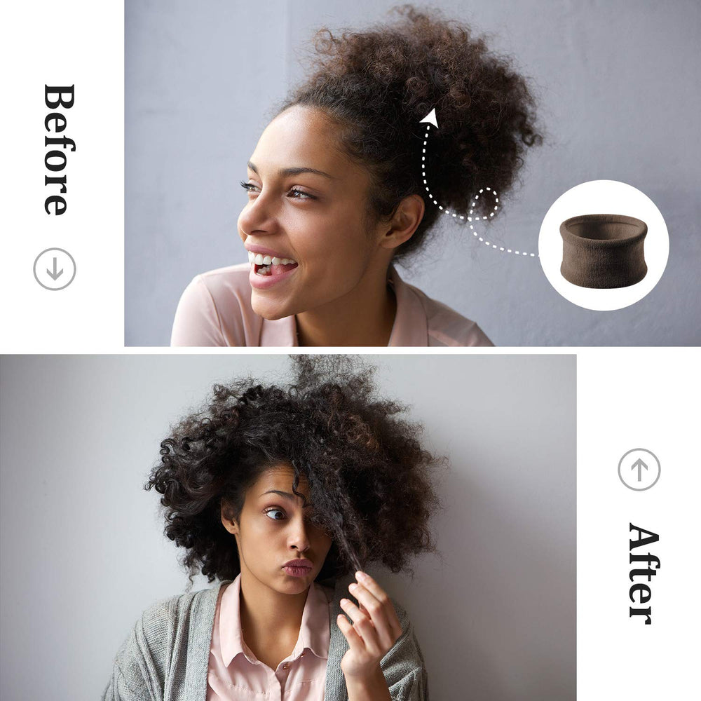 EBOOT band securing thick ponytail demonstrating strong grip