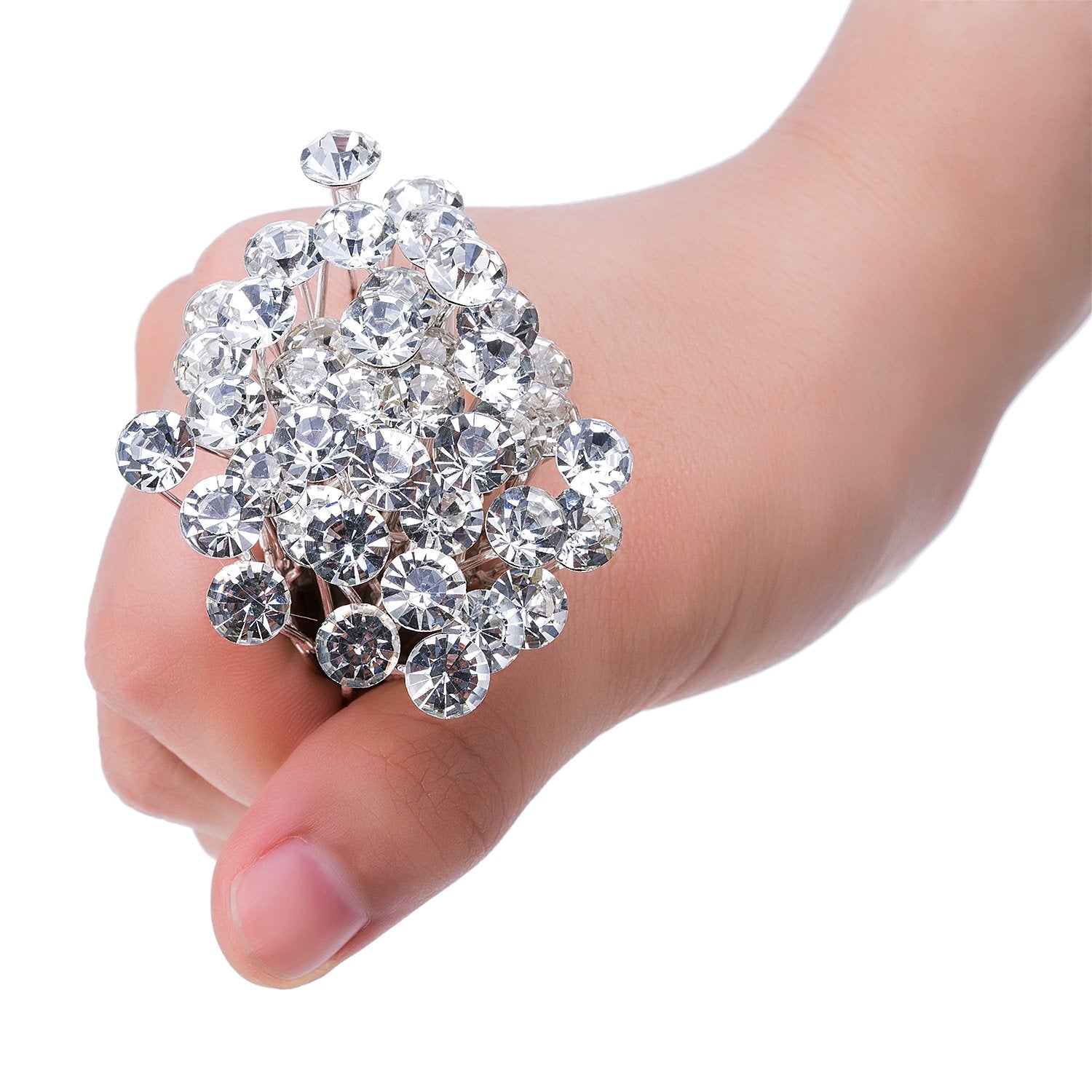 EBOOT hair pins arranged in a bridal updo providing decorative hold